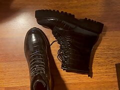 Cum on sexy shiny boots