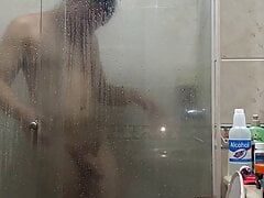 Colombiano guy taking a shower :)