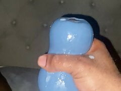 Long big dick nutting in open toy