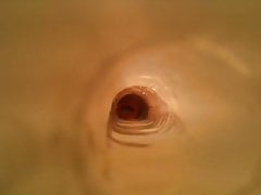 Old internal Fleshlight view with cum and sound
