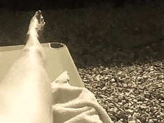 2nd time naked sunbathing in garden.
