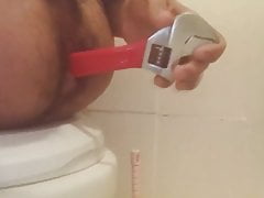 gay wrench inserting his anal