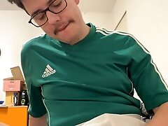 Geman Twink Jake019_xx Wank Jerk Off in Adidas Jersey Shirt and Under Armour Shorts Cumming Sportswear Orgasm