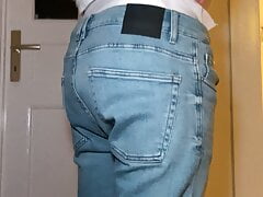 Diaper under jeans
