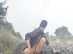 Masterbation on railway track