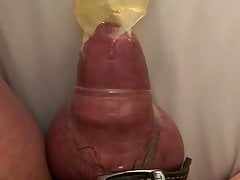 Wearing & Filling A Condom With Piss