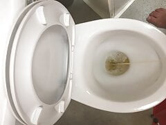 Pissing in the Toilet - POV cock