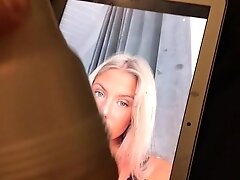 Cumtribute to blonde Swedish cumslut Hanna  18+