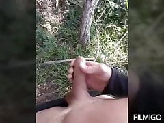 My big horny cock outdoors