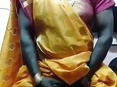 Indian Chennai gay cross dresser masterbution in saree