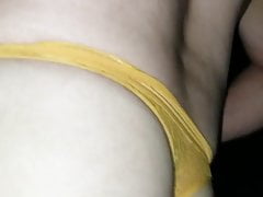 Yellow Golden Thong Panties