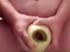 First time puting my dick in a melon