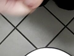chubby boy with small uncut dick jerk at public toilet