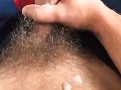 cock throws milk, so I woke up horny with my super hairy cock standing and ready to throw all the milk that my testicles