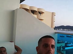 Raw Fuck at the hotel terrace I Pablo y Sebas