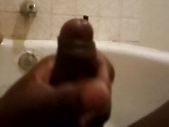 Big Black Dick in Bathtub