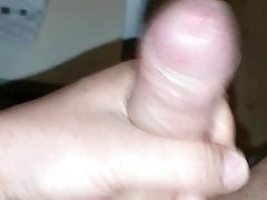 Wanking, shaved triangle