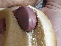 Hot Dog filling with sperm cream