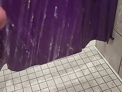 Throbbing Hard dick in the public showers