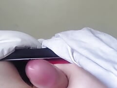 Bored and hard as fuck in bed decided to jerk my hard cock