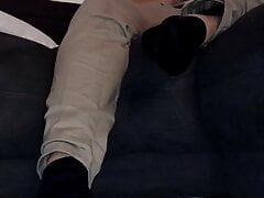 CUM with My video ( male feet )
