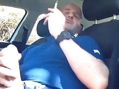 Sexy Daddy Smokes And Strokes His Cock In Rest Area No Cum