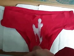 Red Panty Cum 001
