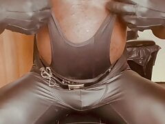 Leather Harness & Gym Gear Post Workout Solo Sex