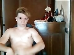 Italian Cute Boy With Sexy Ass On Doggie & Nice Cock On Cam