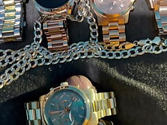 Three Michael Kors on my dick, Pink, Yellow and Blue.