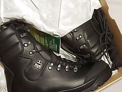 Welcuming new box-fresh army boots
