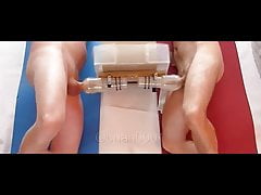 Fleshlight machine for 2 men for masturbation wanking