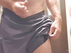 Master Ramon jerks off horny and squirts while trying on super sexy shorts in the fitting room.  Divine