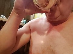 White Cuckold Bitch Drinks My Cup of Piss