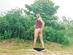 Desi boy sex in forest and flashing dick