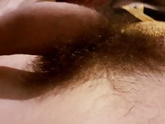 Fondling my Thick Hairy Cock in Jockstrap