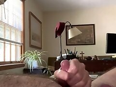 Solo Male with Cum Shot and Cock Ring
