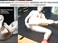 EDGEWORTH JOHNSTONE censored Anal Finger Fuck in Red Fishnet Ankle Socks CAMERA 3