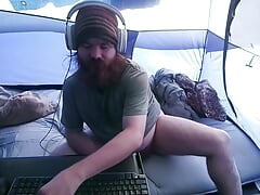 Masturbating outside in my tent