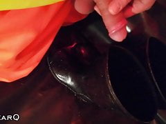 Rubber Piss And Cum With Dunlop Boots