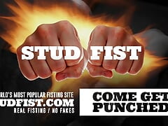 Turning Punchboy's cunt inside out with deep, hard, fast, ffist ffucking at STUDFIST