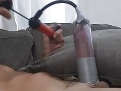 My cock been sucked by my pump