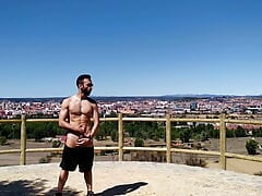 I MASTURBATE at the viewpoint of the city of LEON, SPAIN ????