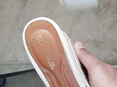 Cum on wife's friend shoe
