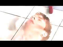 Handsome guys shower and fuck