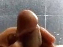 Indian long dick masturbation with heavy load of cum