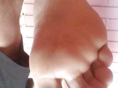 Soles of feet to pass your tongue