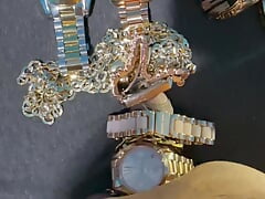 Wristwatch fetish, Gold jewelry fetish.
