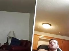 muscle god watches himself wank and cum in the mirror