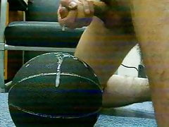 Cumshot on basketball ball